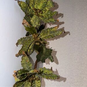 Spray Pick Green METALLIC GLITTER POINSETTIA Christmas LUXURY & GLAM Lot Of 3